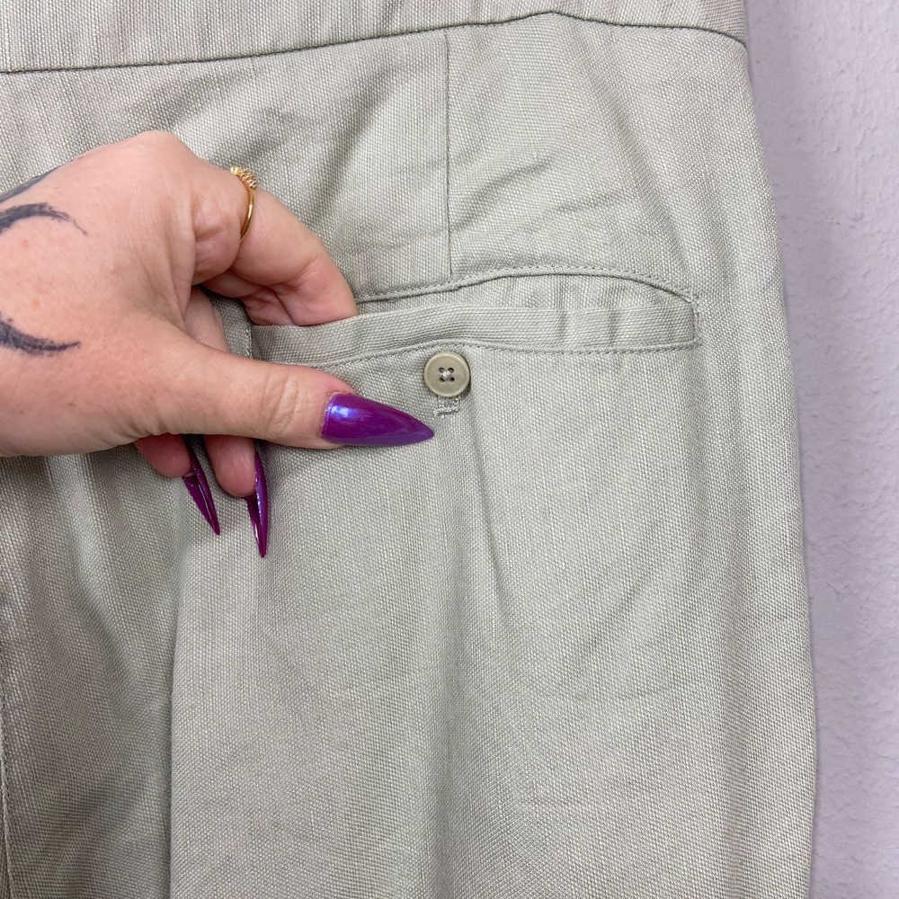Wilfred Aritzia Wilfred Allant Linen Blend Trousers High Waist Cropped Size 12 - Picture 11 of 13